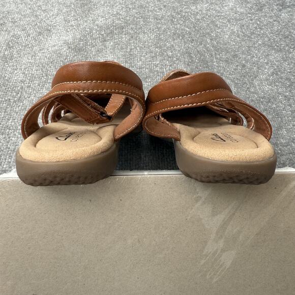 Clarks Collection Sandals Womens Size 6.5 Brown Fisherman Comfort Strappy Shoes - Picture 14 of 14